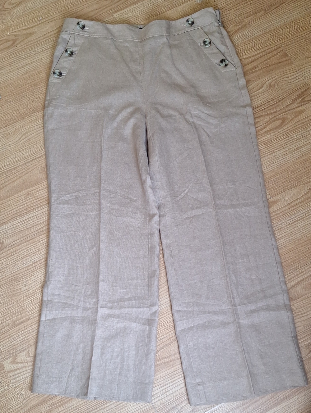 Talbots Linen Sailor Pants - Tan